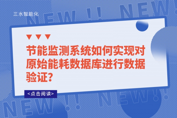 節(jié)能監(jiān)測(cè)系統(tǒng)如何實(shí)現(xiàn)對(duì)原始能耗數(shù)據(jù)庫(kù)進(jìn)行數(shù)據(jù)驗(yàn)證?